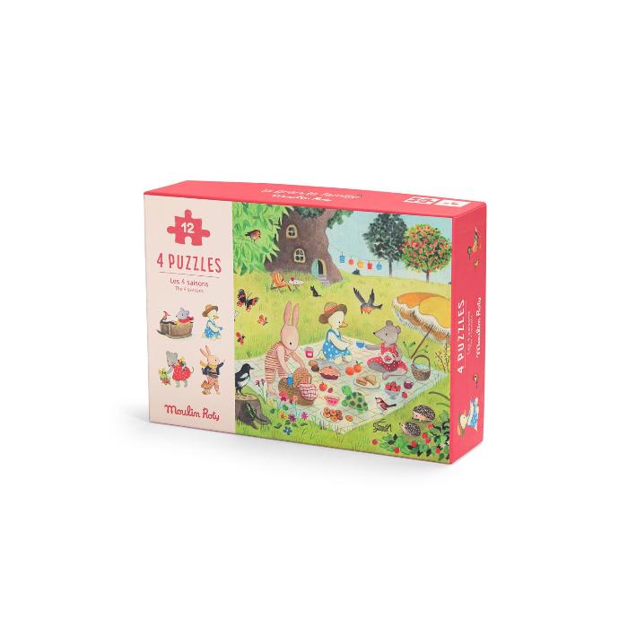 4 mini puzzles Las Estaciones (12 piezas x 4) Gran Familia